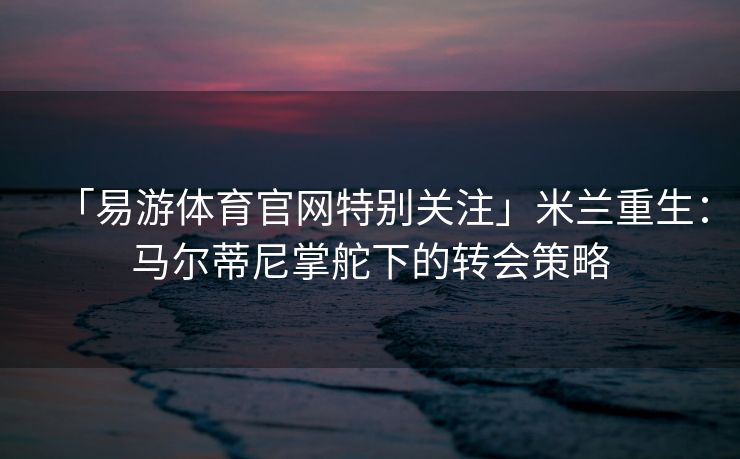 「易游体育官网特别关注」米兰重生：马尔蒂尼掌舵下的转会策略