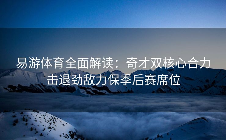 易游体育全面解读：奇才双核心合力击退劲敌力保季后赛席位