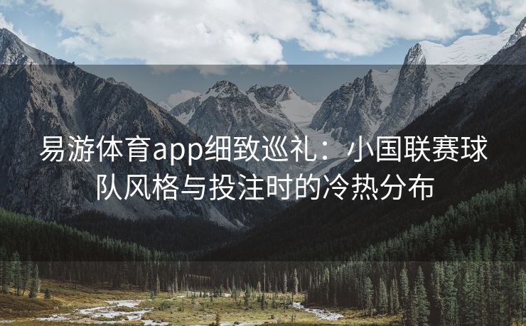 易游体育app细致巡礼：小国联赛球队风格与投注时的冷热分布